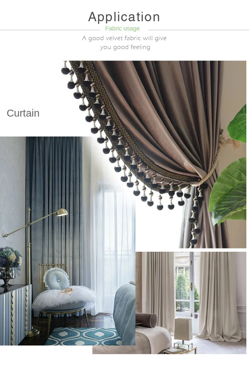 Thick Dutch velvet Upholstery Fabric Sofa Curtains Cloth DIY Home Textile by the Half Metre