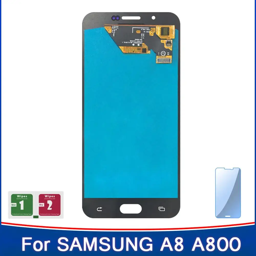 Новинка 100% ЖК дисплей AMOLED для Samsung Galaxy A8 A8000 с закаленным стеклом сенсорный экран