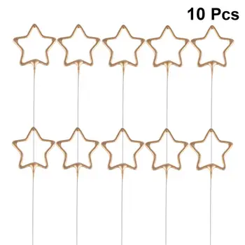 

10pcs Star Or Heart Shaped Birthday Candle Creative Birthday Cake Decoration Candle Ornament Cake Adornment For Home Party