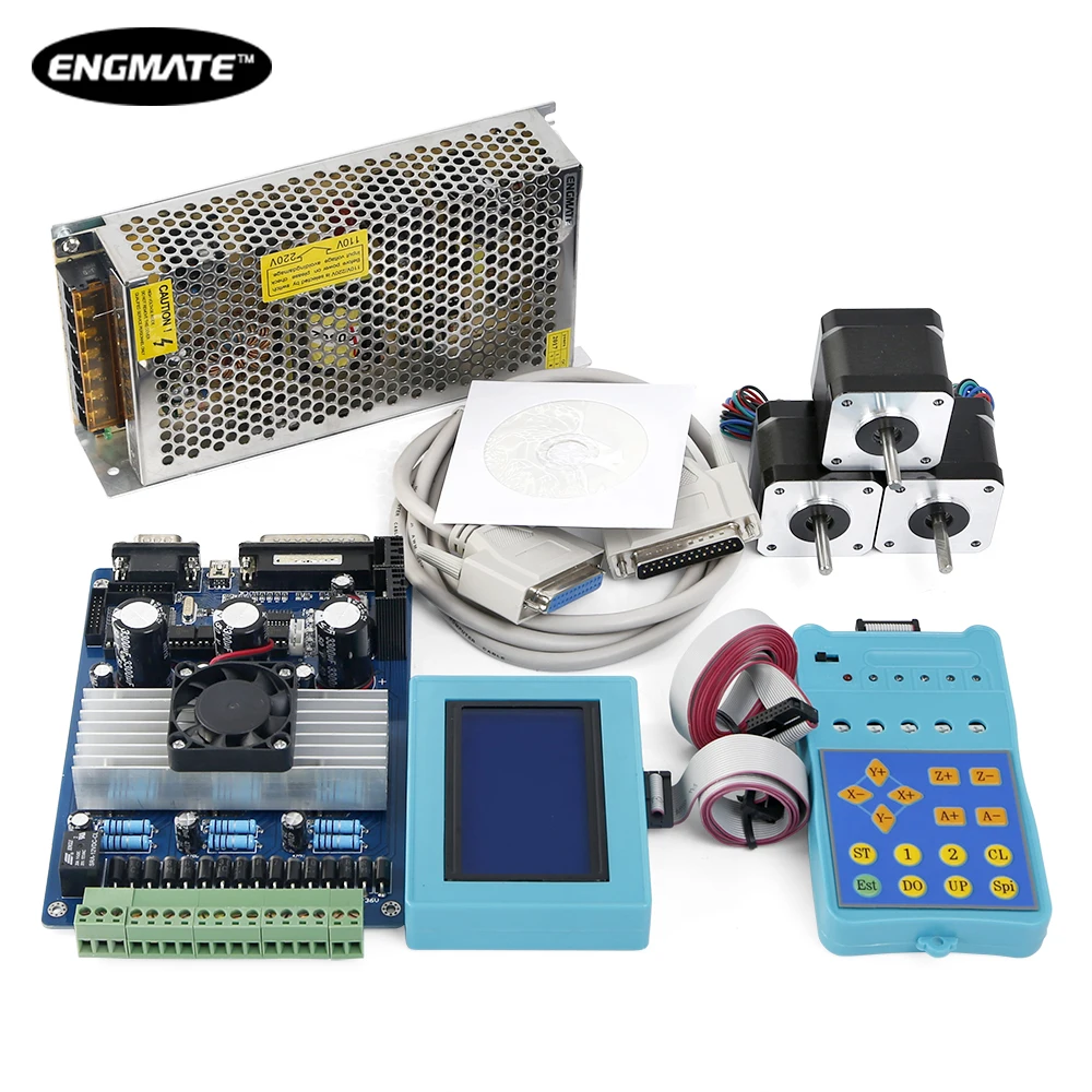 SAVEBASE CNC Комплект с TB6560 3 Оси Набор стандартная версия драйвер платы Nema16 40oz-in шаговый двигатель 12 В 10A импульсный источник питания
