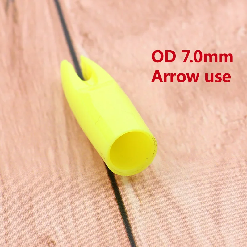 50pcs Arrow Nock For OD 7mm Carbon Shafts Nocks Plastic Outwear Arrow