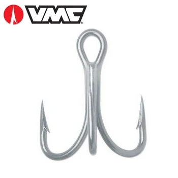 

Bassland 10Pcs/lot Fishing Hooks High Steel Carbon Material VMC Treble Fishing Hook Round Folded Saltwater Bass