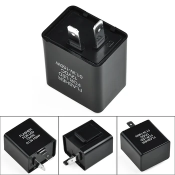 

Blinking LED Flasher Relay 2-Pin For Turn Signal Light Fast Flash Black 12V