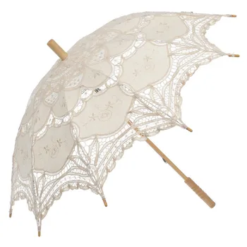 

Lace Manual Opening Wedding Umbrella Bride Parasol Umbrella Accessories For Wedding Bridal Shower Umbrella