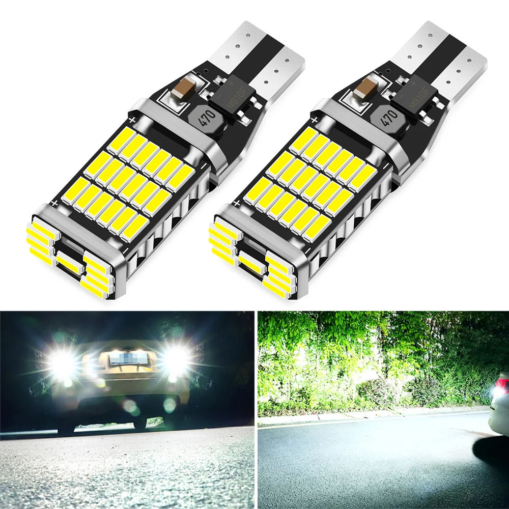 2x T15 921 W16W T16 Canbus Светодиодная Лампочка для Toyota Prius Celica Ipsum Verso Wish Prado Harrier Highlander |