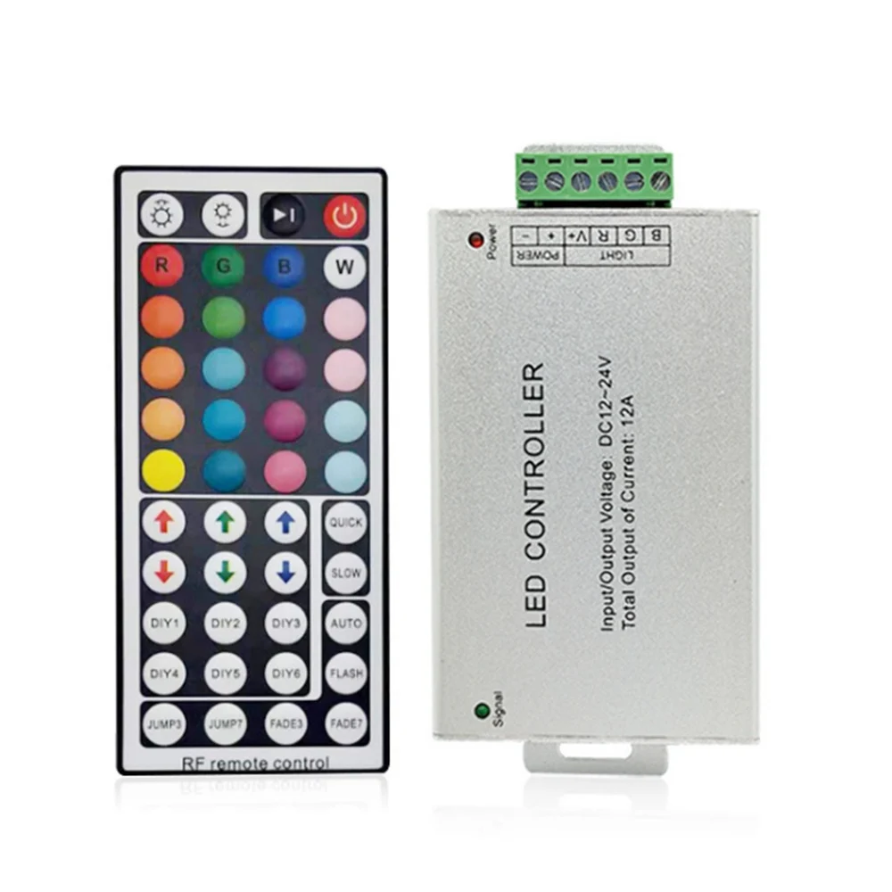 Rgb контроллер для светодиодной ленты 12в с пультом. Контроллер rgb dc5-24v, 6а (и. Контроллер rgb strip rf. Управление rgb. Led controller dc12.