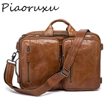 

Men's Briefcase Tote men messenger bag travel laptop bag for men document business Leather briefcase male Genuine leather