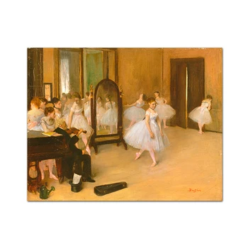 Dancing Class Ballet Paintings by Edgar Degas Printed on Canvas 13