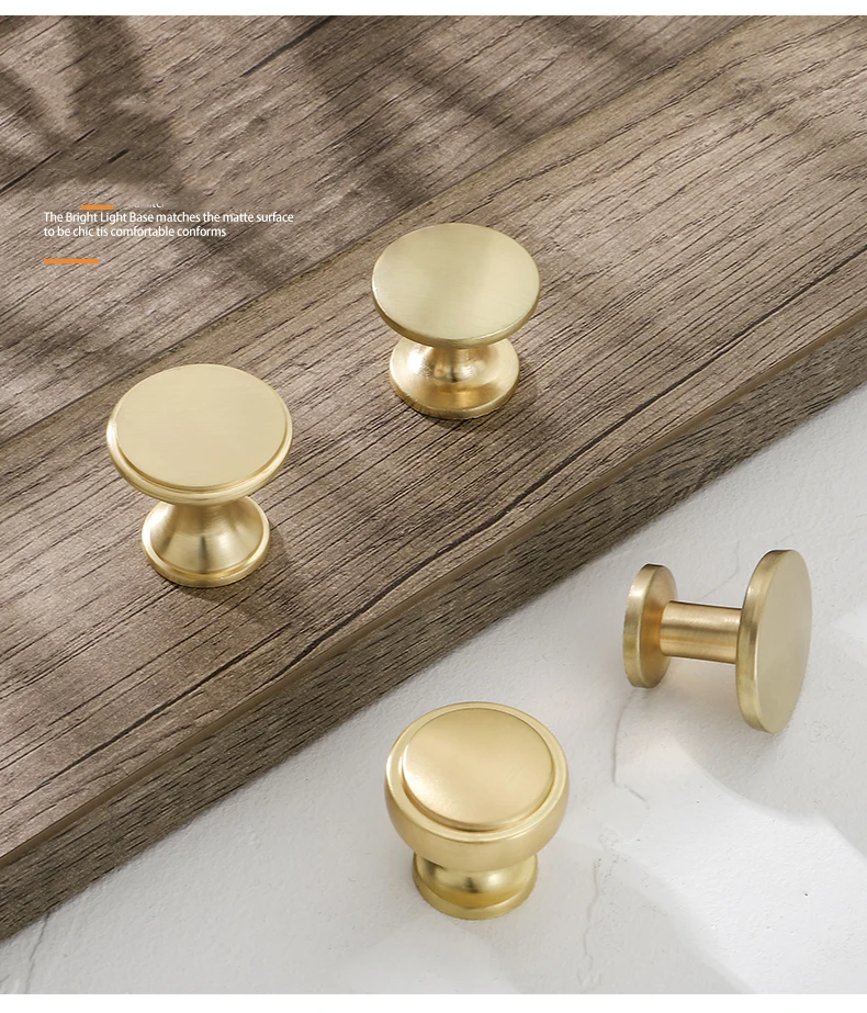 Hebb22a6f6bf2439badd676c51ca667bbh Gold Cabinet Pulls Solid Zinc Alloy Kitchen Cupboard Single hole for bedside table Handle Drawer Knobs Furniture Handle Hardware Mallzona