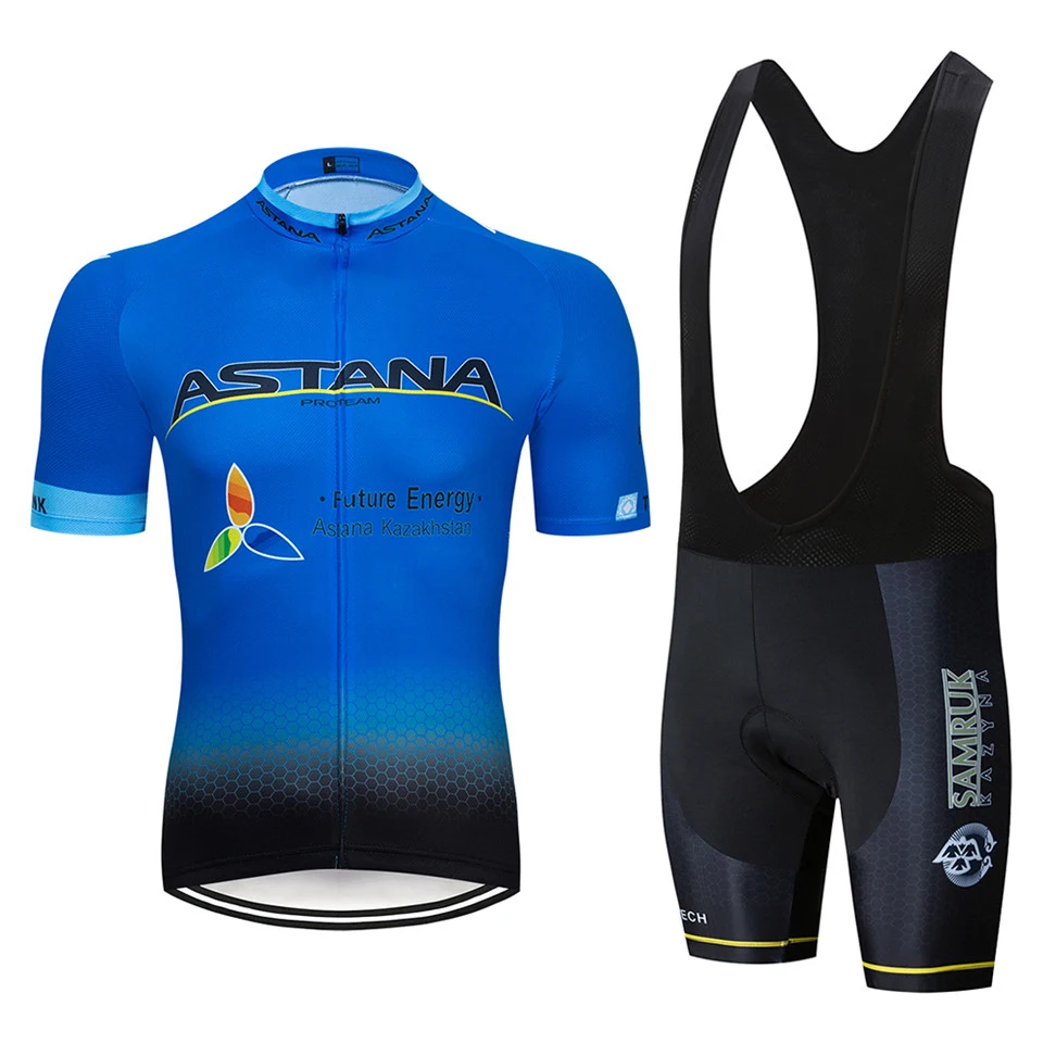 Велосипедный комплект из джерси 2020 Pro Team Astana летняя велосипедная одежда мужской