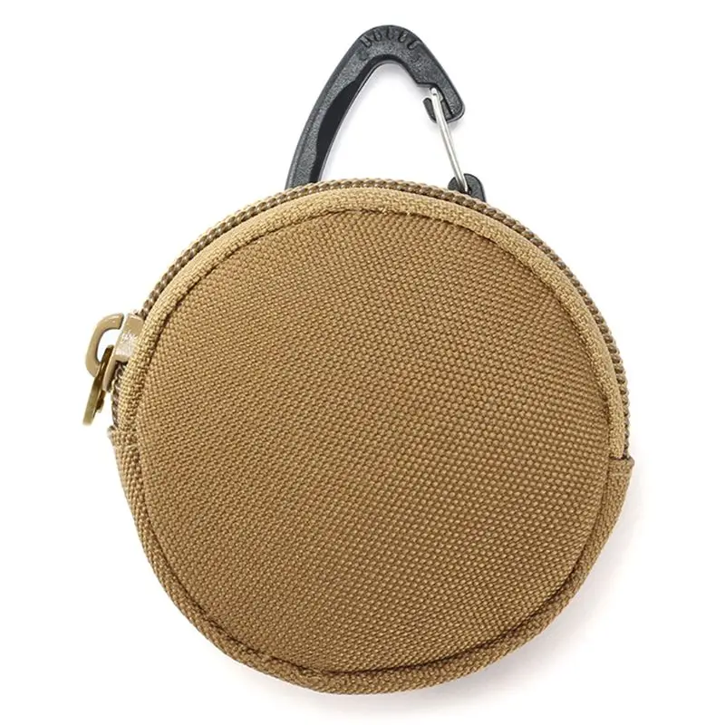 Khaki 900D Оксфорд мини-сумка с крюком монета ключ наушник мелочи мешок кошелек - Color: Khaki