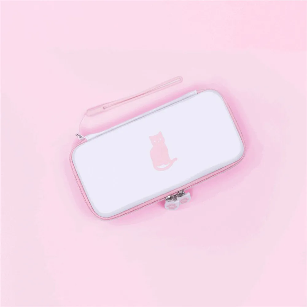 Чехол-сумка для переноски, чехол для Nintendo Switch Lite, консоль, милый кошачий лап, водонепроницаемый защитный чехол, Сумка с держателем для карт, сумочка