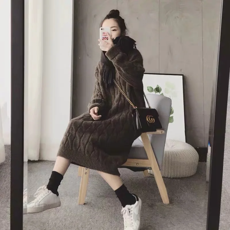 

2020 New Style Korean-style Fashion Popular Loose-Fit Slimming Knit Base Underwear Sweet Dress Children Early Spring