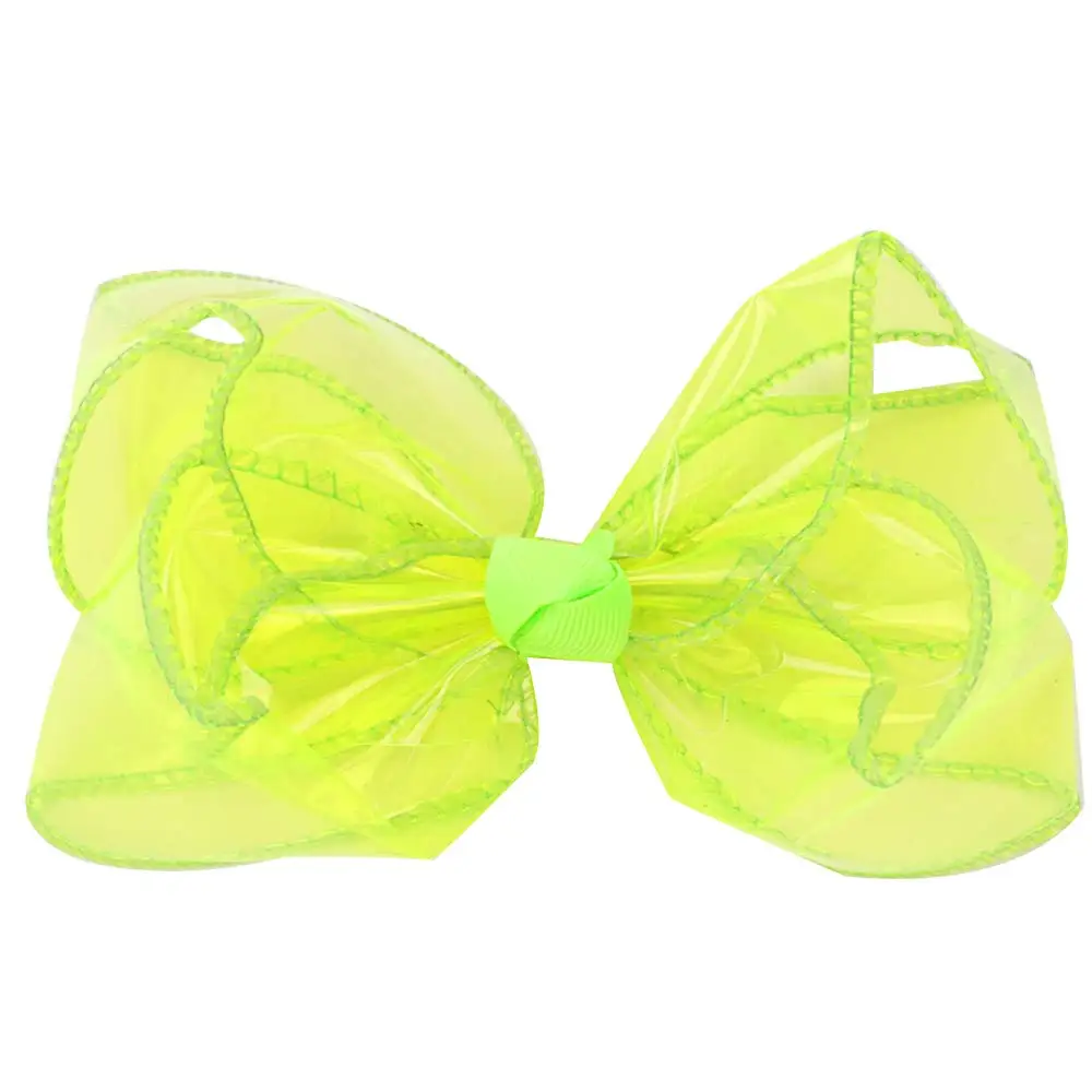Waterproof Jelly Bows Hair Bows for Girls with Clips Girl Kids Hair accessories Glitter Knot Bows Pool/Swim Bows Solid Hairpins