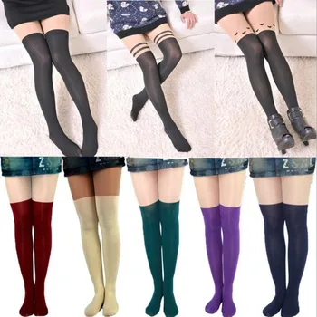 

Sexy Women Tight Pantyhose 2020 New Spring Summer Patchwork Thin Classic Cute Soft Stockings Collant Hosiery