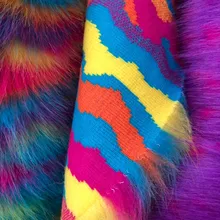 Высококачественный искусственный Лисий мех одежда шляпа сумка автомобильный коврик фон ткань, искусственный мех Фабричный, 170 см* 45 см(половина ярда)/шт