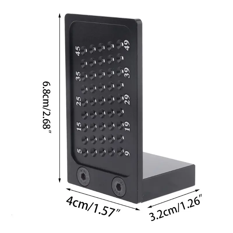Precision Woodworking Measure Tool Scriber Hole Positioning Metric Measuring Ruler Aluminium Alloy Scribe Ruler Carpentry Tool