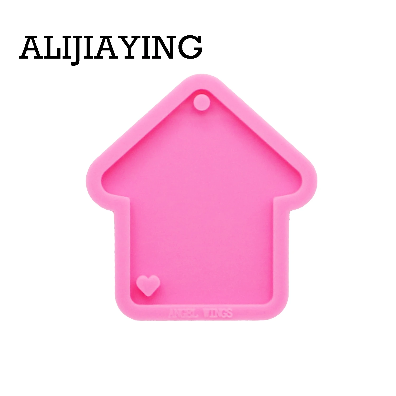 DY0175 Shiny Christmas house mold DIY keychain silicone molds craft keyring pendant jewelry keychains mould epoxy resin table silicone mold flower silicone mould