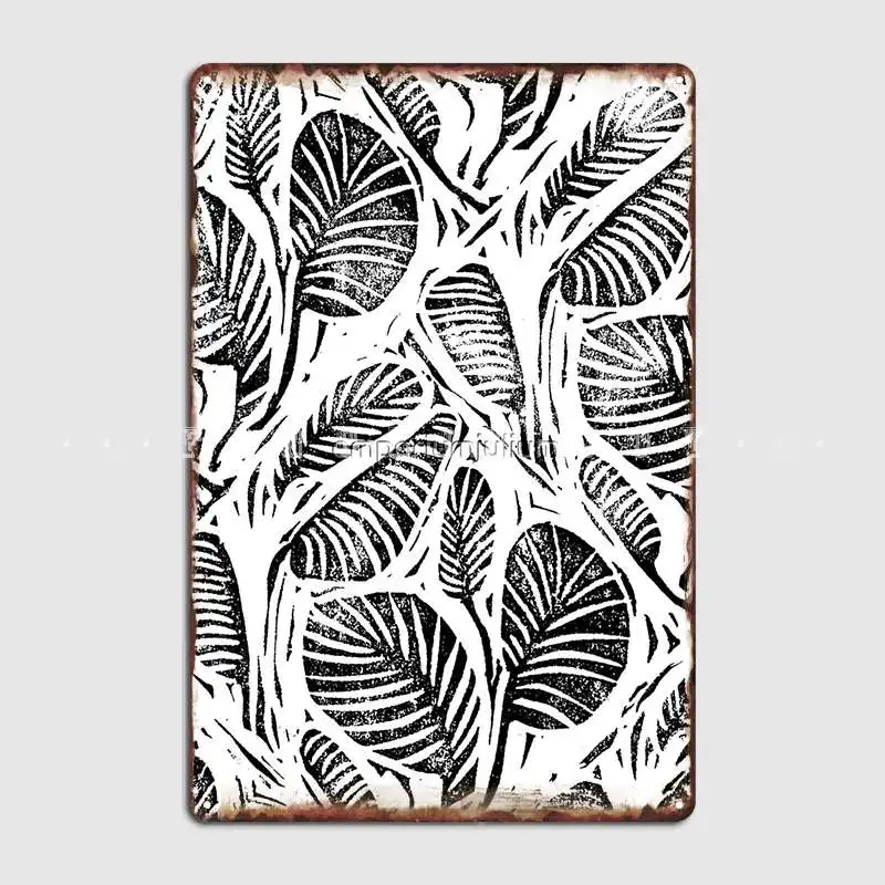 

Jungle Tropical Leaves Metal Plaque Poster Pub Garage Club Designing Garage Decoration Tin Sign Posters