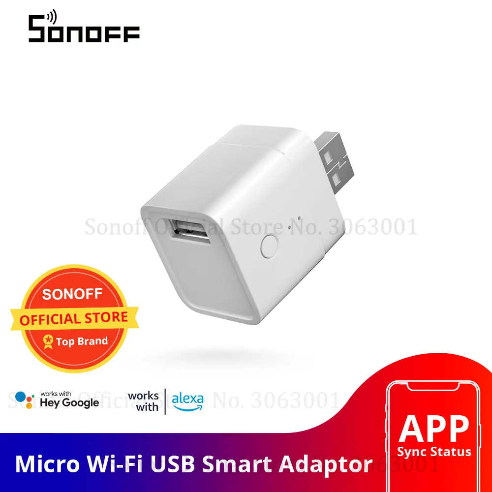 SONOFF Micro - Mini Adaptador 5V USB Wi-Fi Inteligente