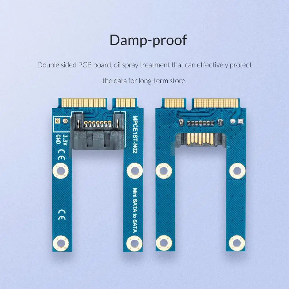 ORICO SATA 7PIN к адаптер mSATA SATA3 протокол плоский тип SSD адаптер SATA3.0 к mSATA SATAIII протокол Полный размер высоты