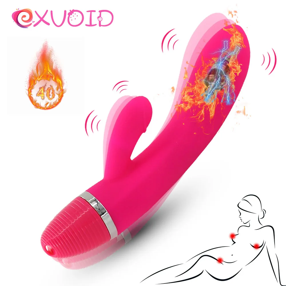 EXVOID вибратор-кролик с подогревом массажер точки G Силиконовый Вибратор для