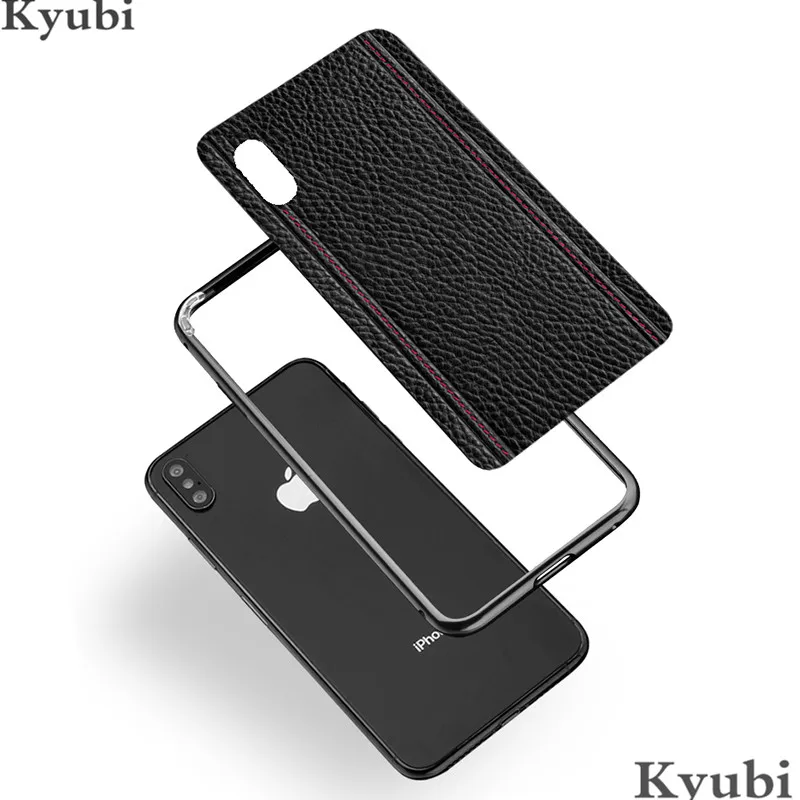 Чехол из натуральной кожи с текстурой личи для iphone 6, 6 S, 7, 8 Plus, X, XR, с металлической рамкой, Гибридный чехол для iphone 11 Pro, XS, Max, etui