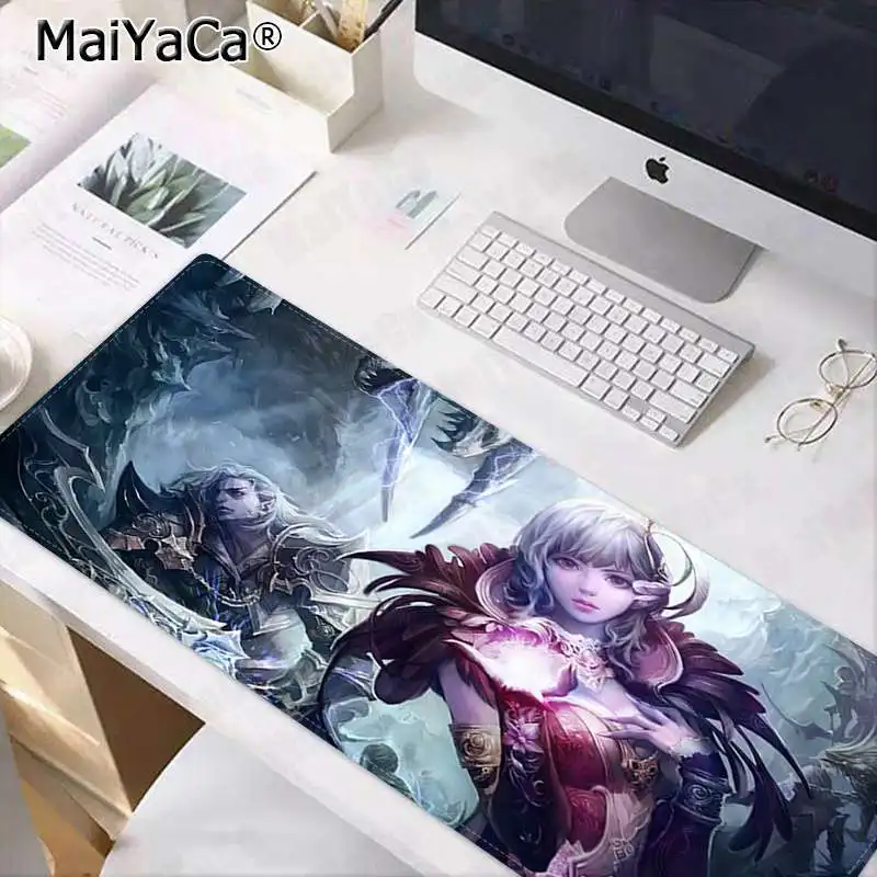 MaiYaCa Лидер продаж Aion геймер Блокировка края коврик для мыши игра большой коврик для мыши клавиатуры коврик - Цвет: Lock Edge 30x80cm