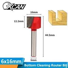 XCAN 1 шт. 16 мм Нижняя очистка фреза 6 мм хвостовик ЧПУ гравировальные биты для деревообработки обрезки и очистки древесины фрезы