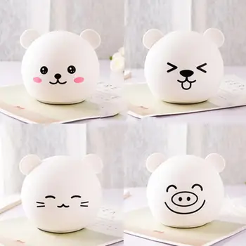 

Bear Shape Silicone ABS Lamp Gradually Varied Smart LED Pat Night Lights Colorful USB Powered Energy Saving Home Light