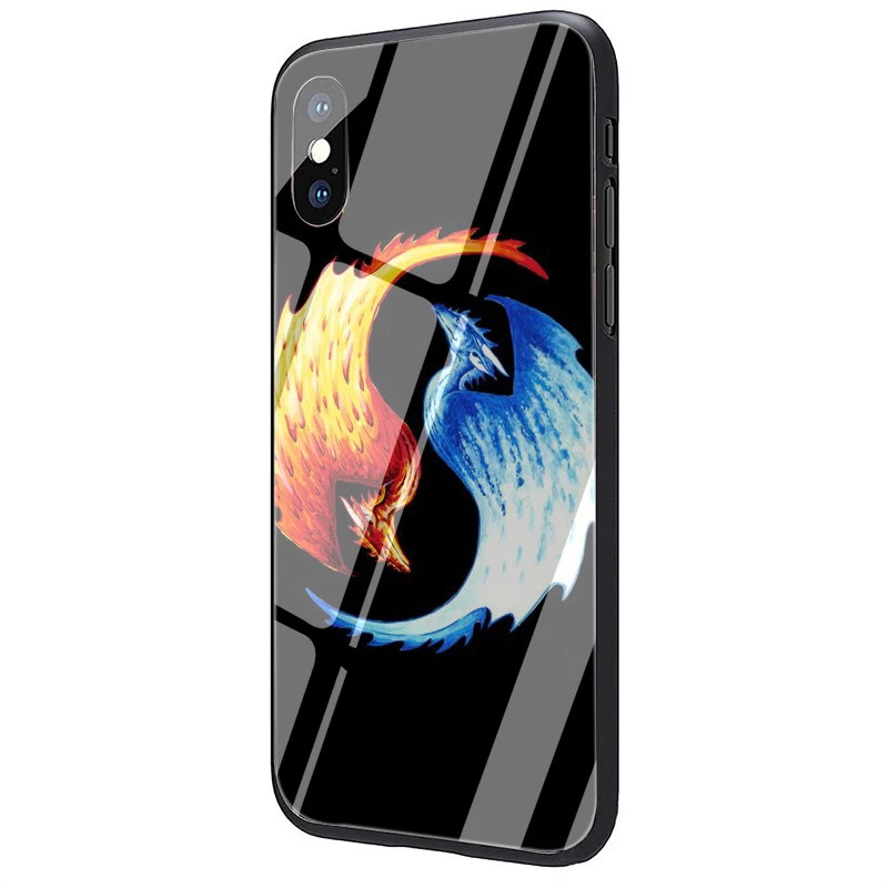 EWAU Yin Yang китайский чехол из закаленного стекла для iPhone 5 5S SE 6 6s 7 8 plus X XR XS 11 pro Max - Цвет: G4