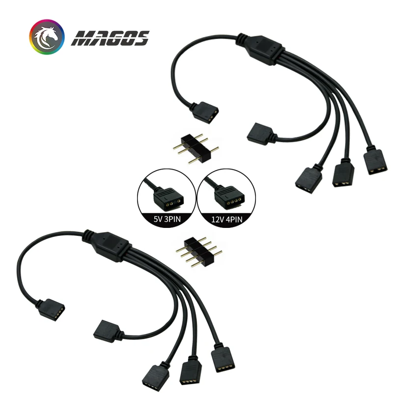 Разветвитель интерфейса материнской платы 3PIN / 4PIN AURA RGB 1 4 адресуемый телефонный