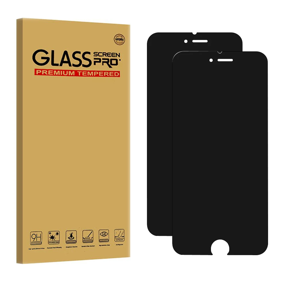 CAMDEMS 100PCS 2in1 privacy Tempered Glass for iphone 11pro max 11pro 11 xs max xr x 8 8plus 6S 7 hotsale film screen protector