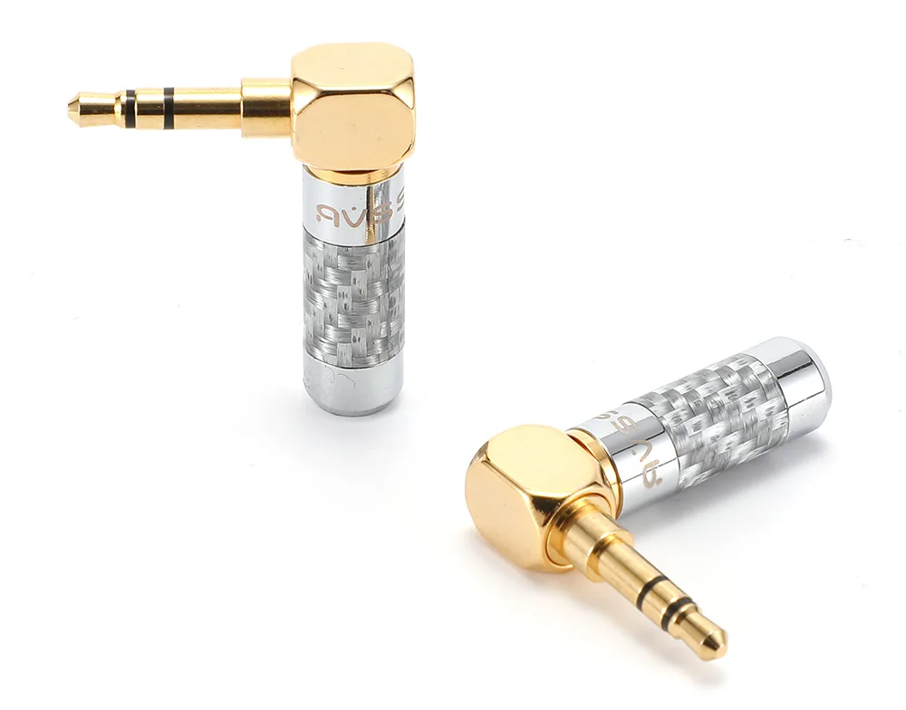 AVSSZ Carbon Fiber 3.5mm Jack Stereo Headphone Plug - Straight/Angle, 3/4/5 Poles, DIY Repair & Replacement (2.5mm, 4.4mm) Description Image.This Product Can Be Found With The Tag Names Computer Cables Connecting, Computer Peripherals, PC Hardware Cables Adapters, Straight angle plug