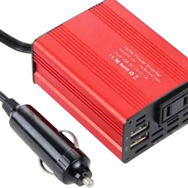 Balight 150W AC Красный Автомобильный преобразователь с двойной автомобильный usb-адаптер автомобиля Мощность Инвертор постоянного тока в 12V постоянного тока до 110V - Название цвета: Japanese regulation
