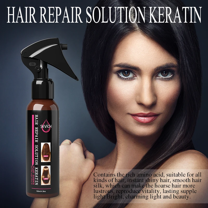 Hair Scalp Repairing Leave-In Conditioner Keratin Hair Nourishing Essence For Heated Clip Protection Repair Damage