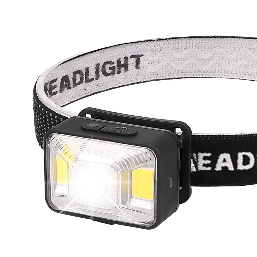 Waterproof XPE LED+2xCOB White+Red LEDHeadlamp Headlight Rechargeable Flashlight Dropshipping free shipping tool Accessories