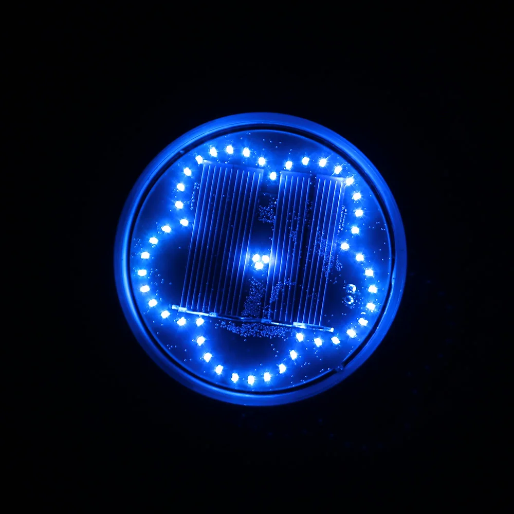Eco-Friendly Durable Street 48LED Security Gutter Flower Disk Lights Solar Power Path Way Landscape Light Ground Lamp Home
