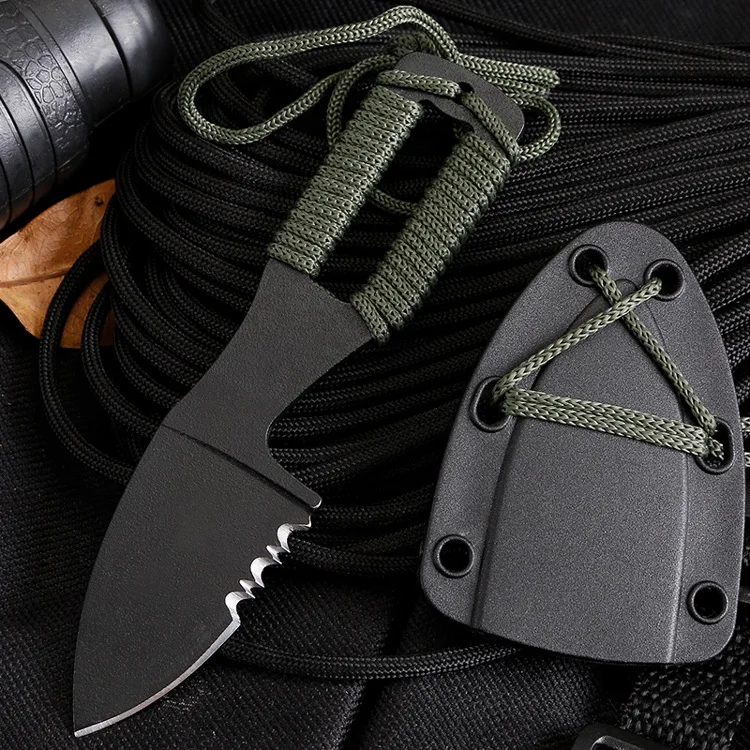 Мини подвесной шейный нож Key D карманный из нержавеющей стали для кемпинга на