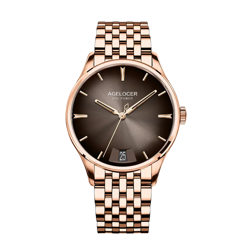 AGELOCER Original Budapest Watch Steel Strap Men's Business Dress Big Calendar Automatic Mechanical Watch Birthday Gift for Men - Image 10