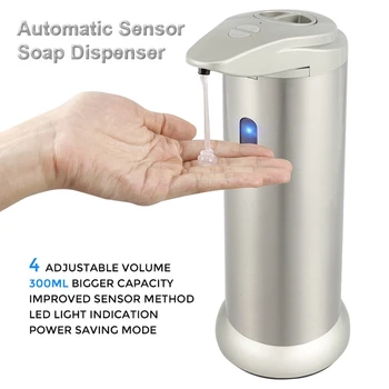 

Automatic Soap Dispenser Sensor Automatic Touch-Free Liquid Dispenser ABS Electroplated Sanitize Dispenser for Kitchen Bathroom