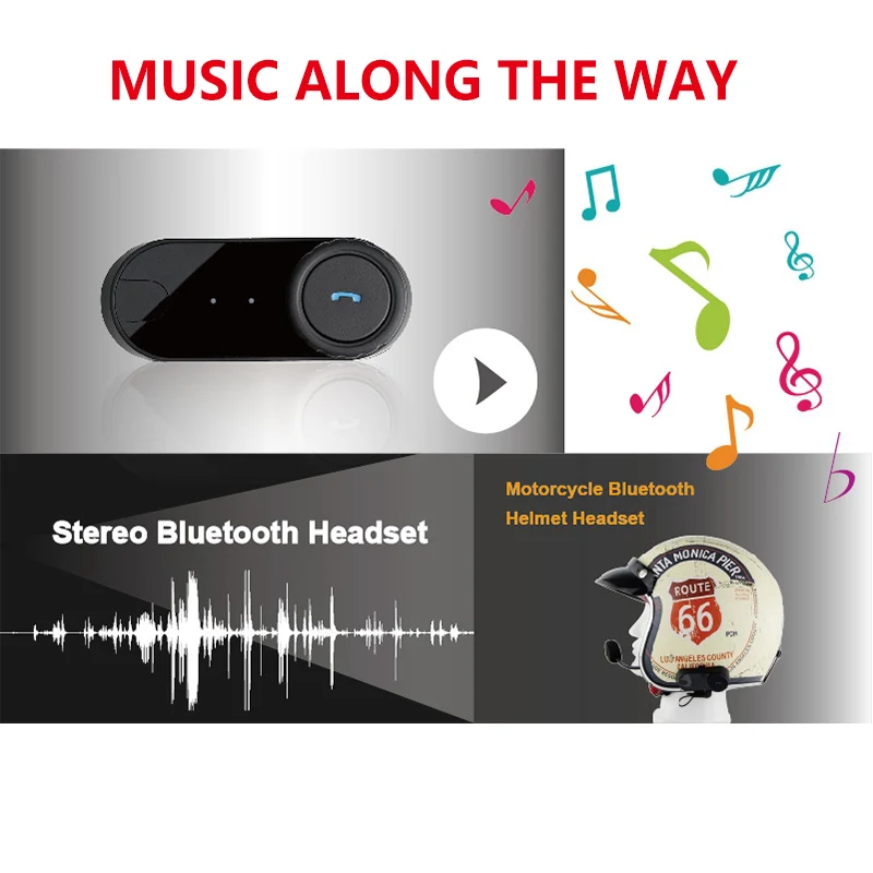 Беспроводная мотоциклетная гарнитура Freedconn с Bluetooth и управлением для MP3/4 радио TCOM