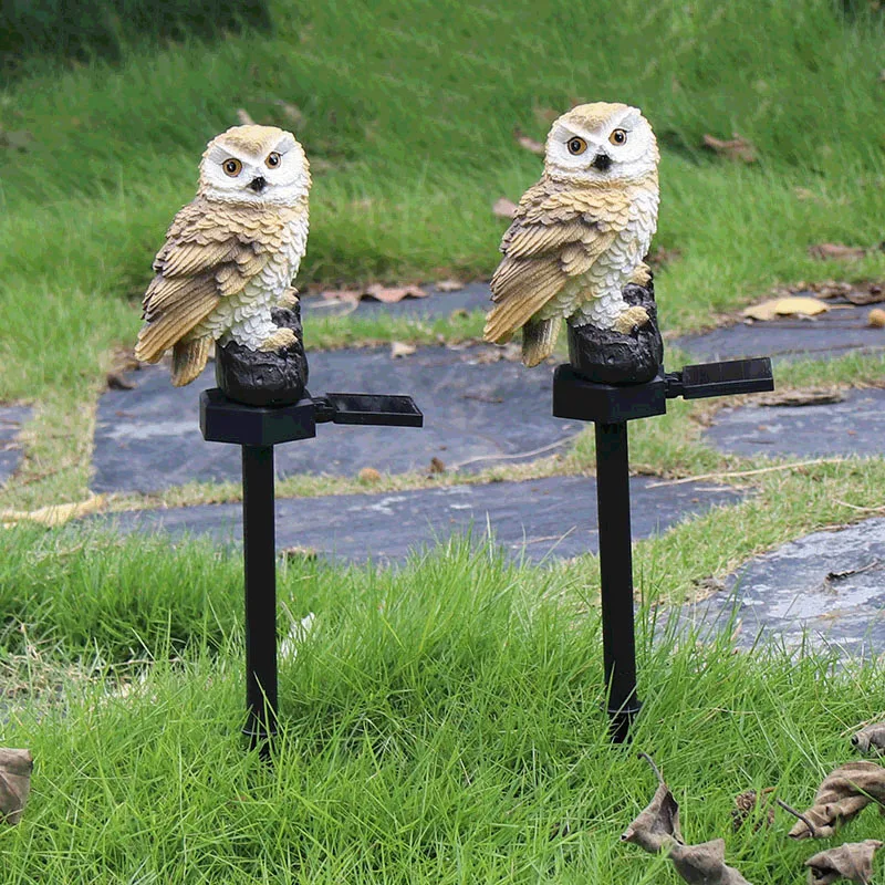 Creative Resin Owl Led Waterproof Solar Light Outdoor Courtyard Micro Landscape Crafts Portable Night Garden Lawn Decor | Дом и сад
