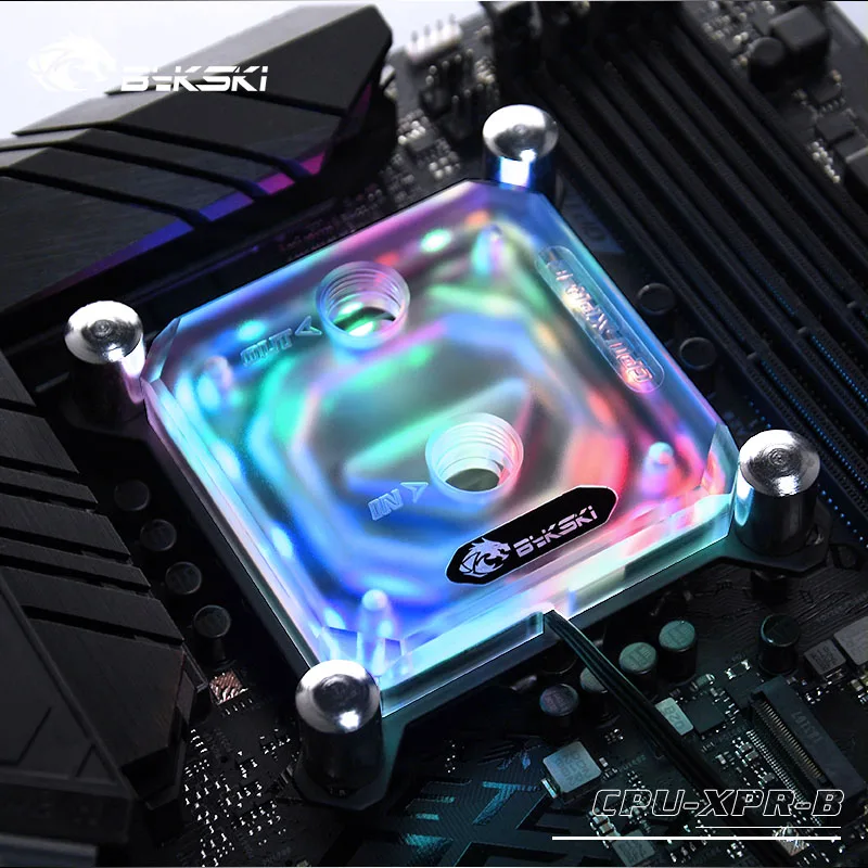 Водяной блок для процессора Bykski используется INTEL LGA1150 1151 1155 1156 2011 X99 прозрачная RGB