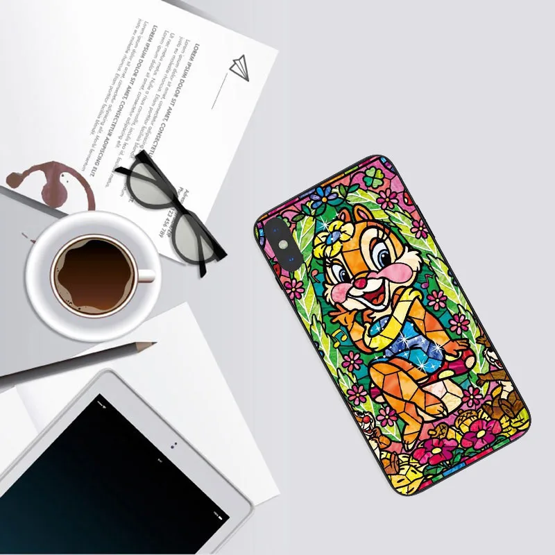 Мягкий ТПУ чехол для телефона с рисунком Стич дисни принцесса для iPhone 7 7Plus 6S 8 Plus 11 11PRO XS MAX XR черный чехол