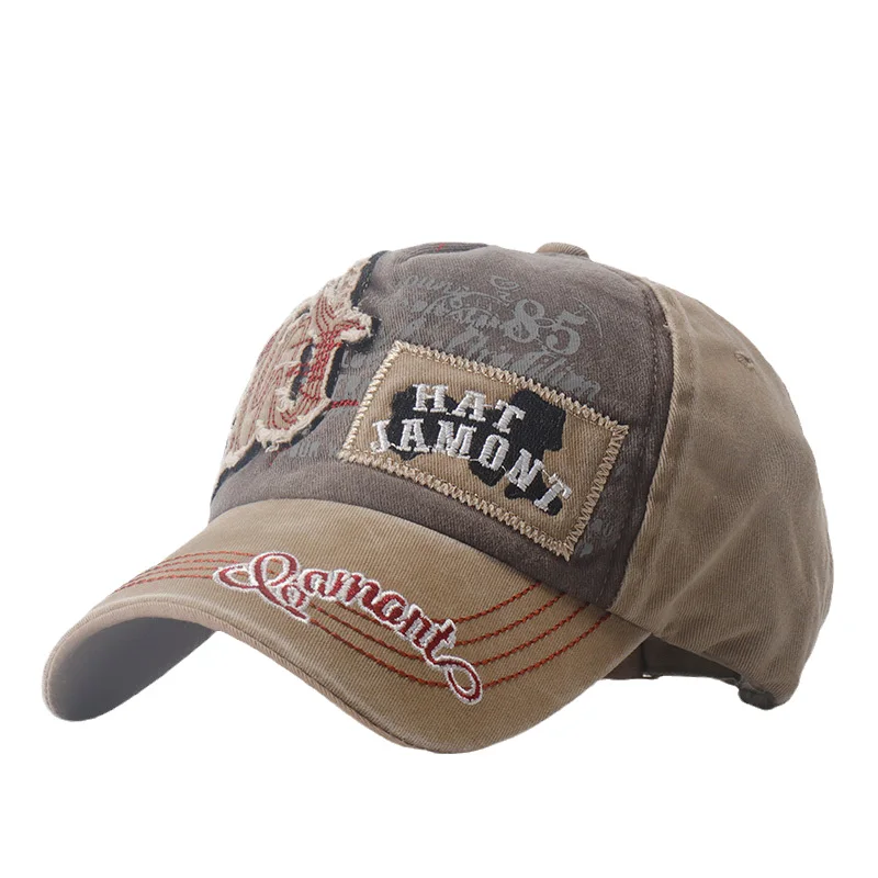 Bonés Snapback Masculinos de Algodão Lavado, Bonés Vintage Femininos com Bordado de Grafite, Chapéu de Cowboy Masculino, Gorros Esportivos_voghion.com