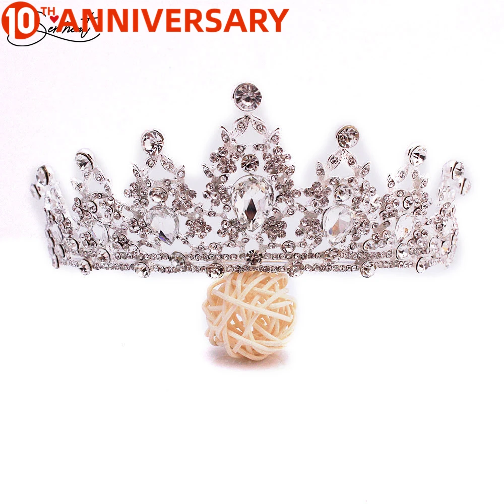 

Luxury 2020 Fashion Crystal headdress Bridal crown Kid Hair hoop Princess girl jewelry Accessiories Wedding Party SALE