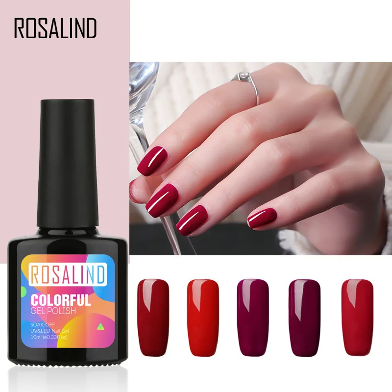 12 Colors Solid Color Rose Color Nail Polish UV Phototherapy Environmental Protection Gel Rose Red Nail Glue Nail Art 10ml TSLM1