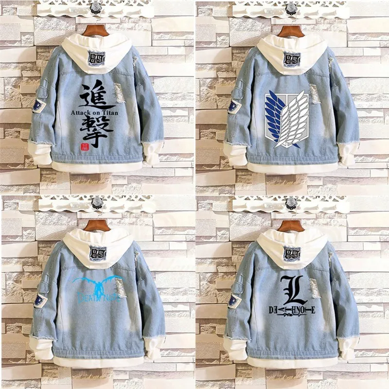 

Attack on Titan 2020 Hooded Sweatshirt Jacket Coat Cosplay Denim Jacket Autumn Winter