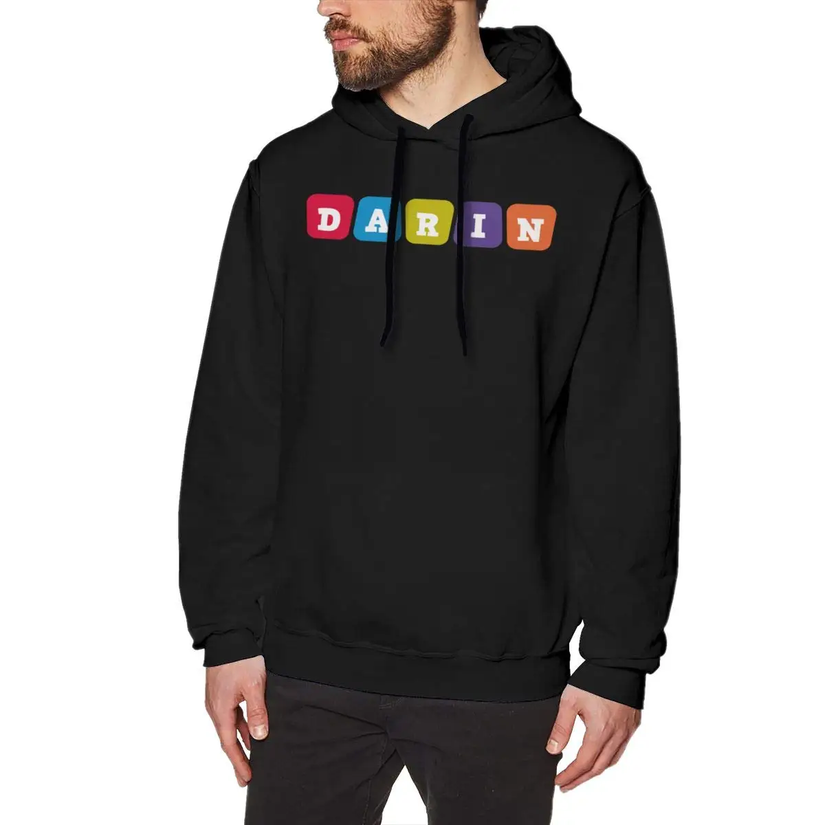 TSDFCMens Pullover Sportswear Print Darin Design Hoody for Men |